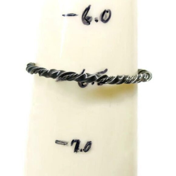 Big & Small Twisted Rope Combination Bangle Cuff Sterling Silver 925 Bracelet - Picture 4 of 8